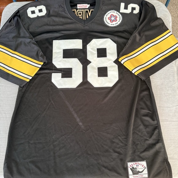 Mitchell & Ness Jack Lambert #58 Steelers 1975 Throwback Authentic Jersey Sz 56